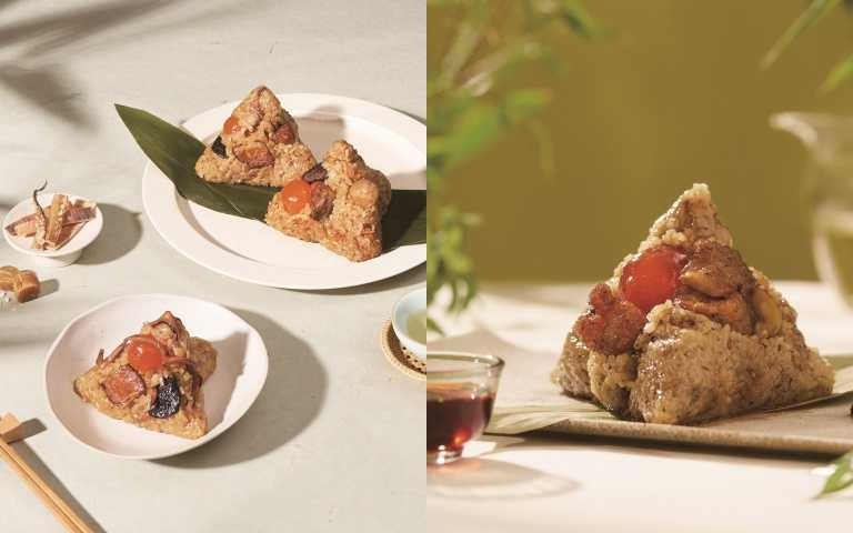 左：台北美福大飯店 美福海味雙饗粽禮/999元、右：老新台菜 粽意你禮盒/1,580元（圖／業者提供）