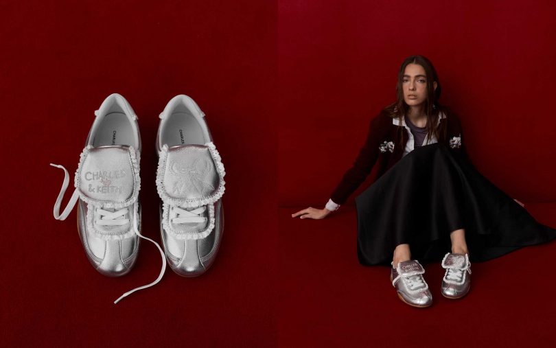CHARLES & KEITH Louise 蕾絲運動鞋／2,390元（圖／品牌提供）