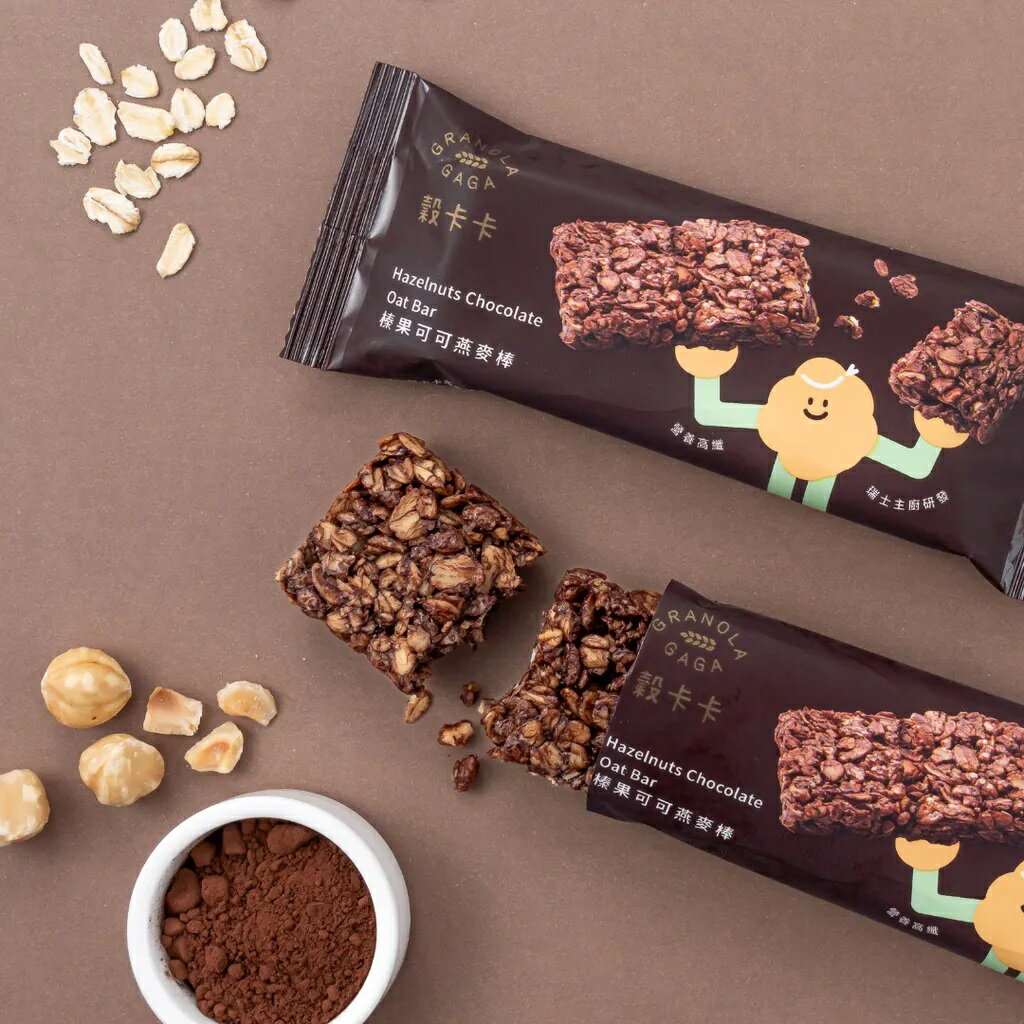 穀卡卡 榛果可可燕麥棒（純素）/【單支】
