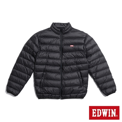 EDWIN 男裝 網路獨家 超輕量可收納羽絨外套-黑色