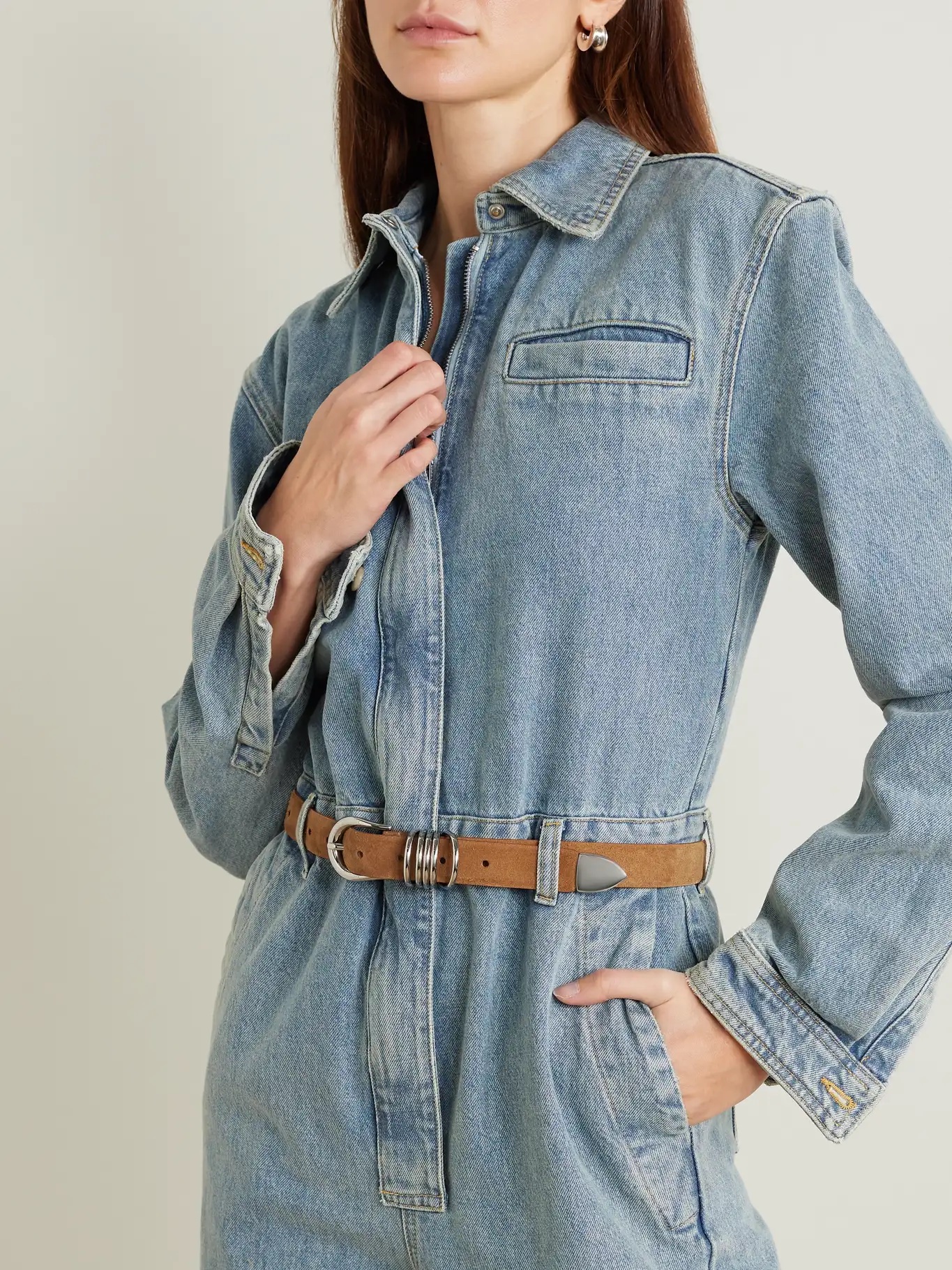 DÉHANCHE Hollyhock suede belt