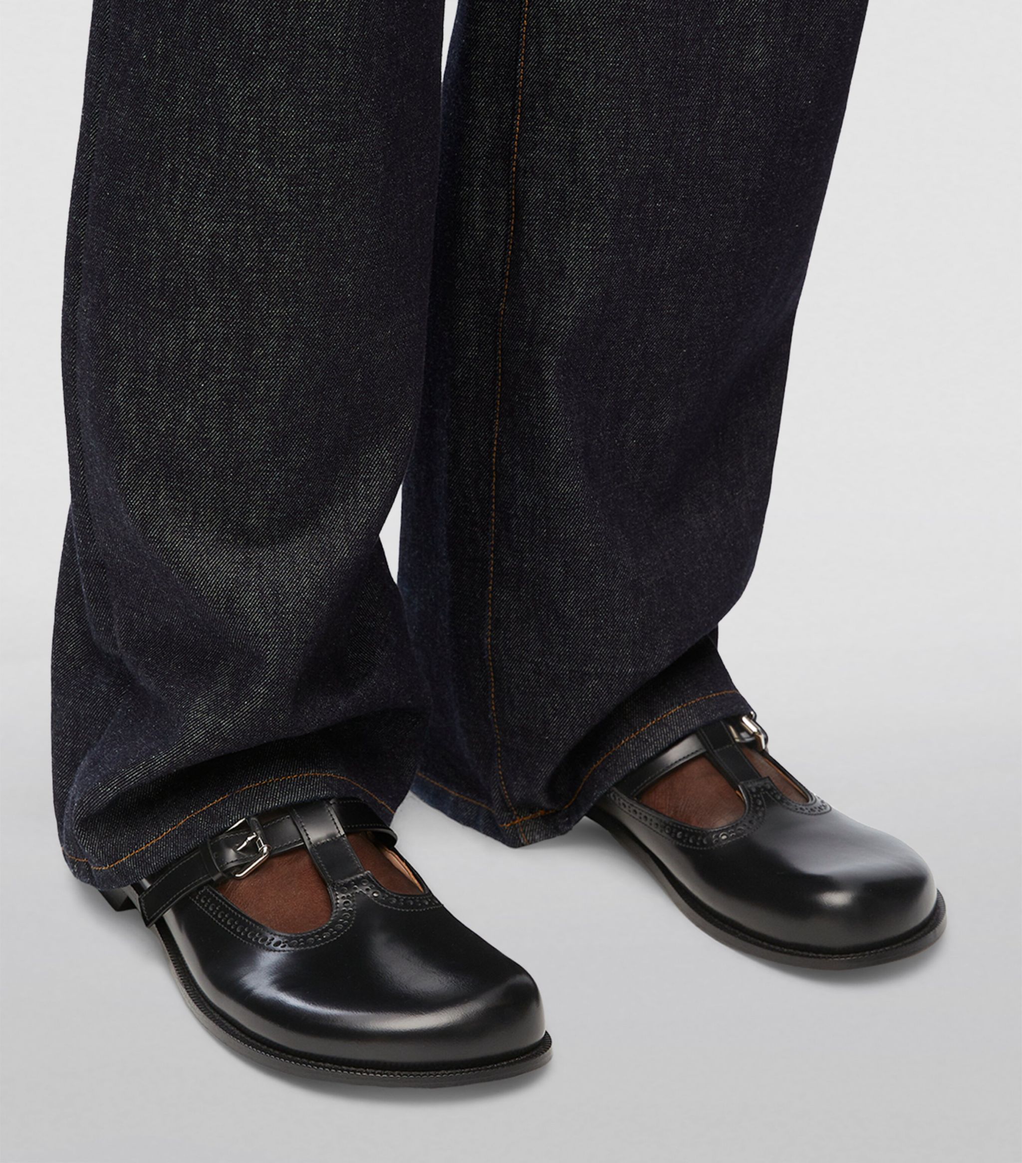 LOEWE Leather Campo Mary Jane Mules