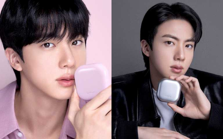 蘭芝明星底妝 NEO 氣墊全面升級回歸！這次由 BTS Jin 帥氣代言，將系列細分為「雙效持妝柔霧」與「雙效持妝水光」兩款。（圖／品牌提供）
