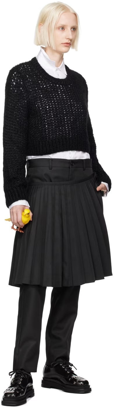 COMME DES GARÇONS HOMME PLUS Black Layered Trousers