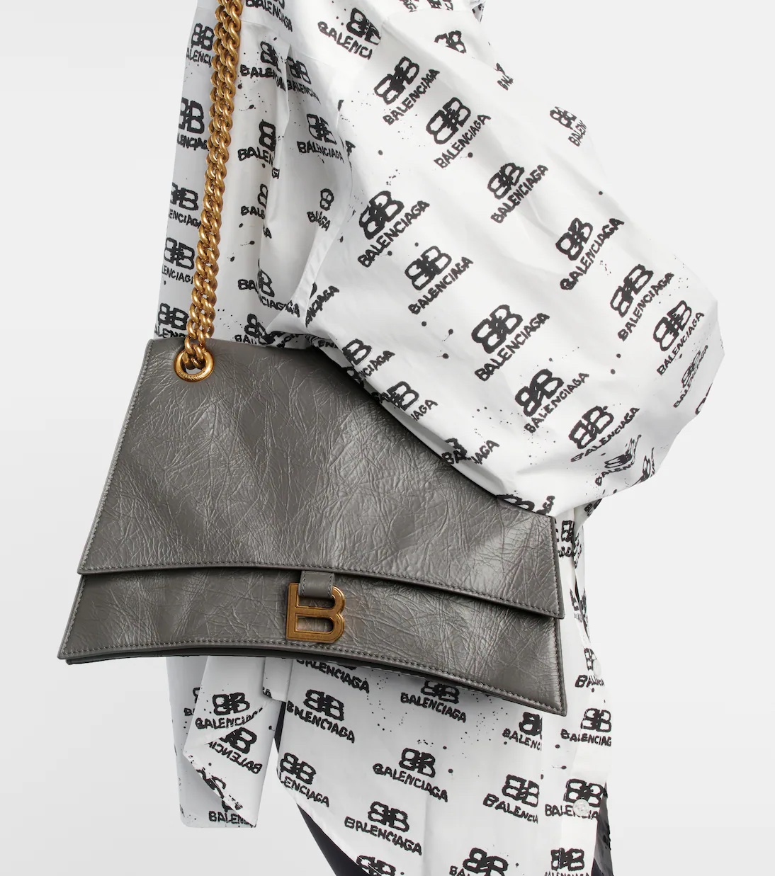 BALENCIAGA Crush Medium leather shoulder bag