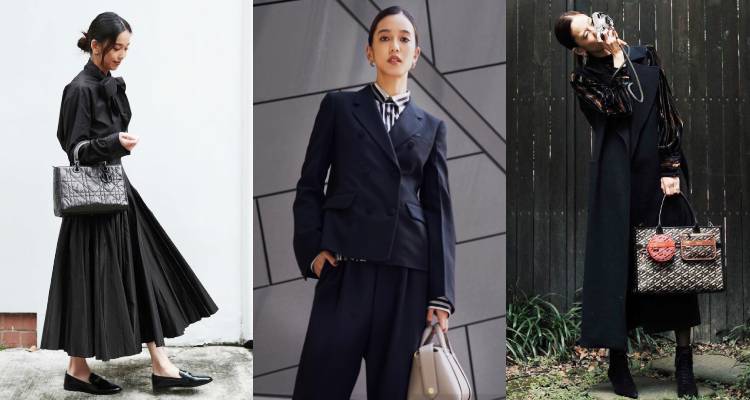 陳庭妮對全黑穿搭有自己獨到的巧思，擅長用黑色單品打造既顯瘦又帶性感的造型。從剪裁到層次，她會選擇貼身但不緊繃的上衣搭配高腰褲或短裙，巧妙拉長比例，修飾身形曲線。