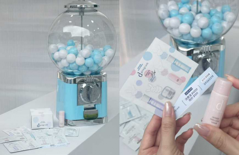 3/21-3/22、3/28-3/29周末場加碼敏感肌對對碰挑戰成功額外獲得限量Lily HSU許韶恩手繪新品獨家化妝棉盒。（圖／廖怡婷 攝）