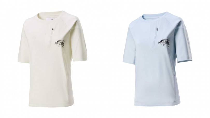 【ECCO X White Mountaineering】女士拉鍊口袋短袖T恤／4,200元（圖／ECCO提供）