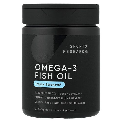 Sports Research, Omega-3 魚油，60 粒軟膠囊