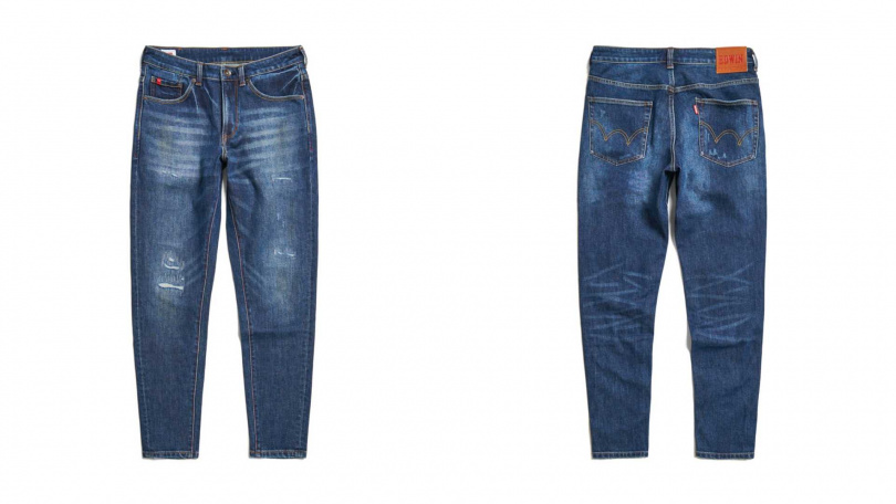 EDWIN RED LABEL 365溫控丹寧錐形褲（圖／品牌提供）