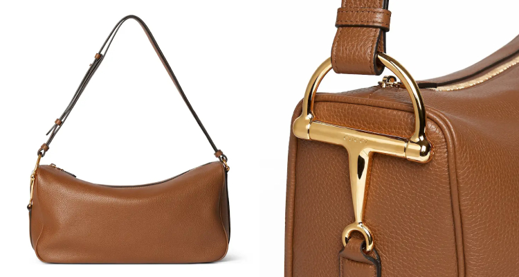 Gucci再次以現代手法重新演繹經典的「Half Horsebit」系列大號肩包，將品牌最具代表性的「馬銜扣」元素注入日常設計。包款輪廓休閒俐落，搭配標誌性金屬馬銜扣，不僅呼應系列名稱，也完美融合實用與時尚感。