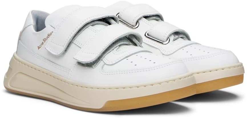 ACNE STUDIOS White Velcro Strap Sneakers