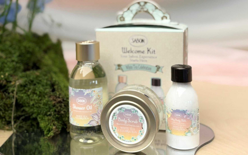 SABON白茶明星三部曲推薦組-春光限定版／1,280元（圖／吳雅鈴攝）