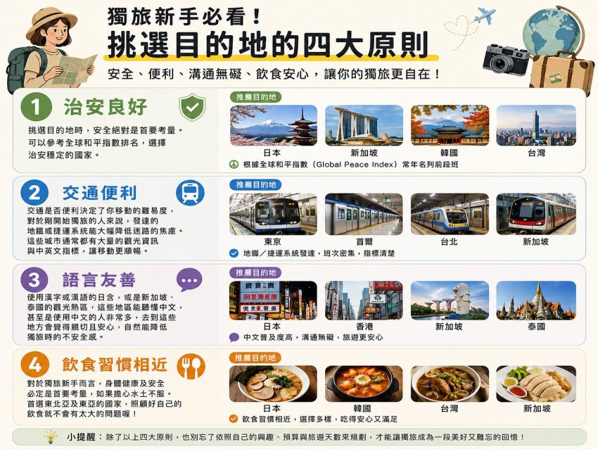 【獨旅攻略】獨旅新手必看！一個人旅行優點、住宿建議與安全指南