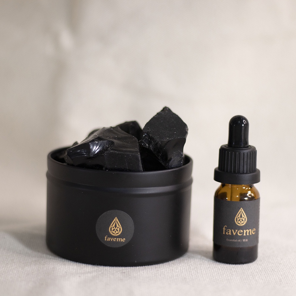 天然礦石擴香禮盒 黑曜石