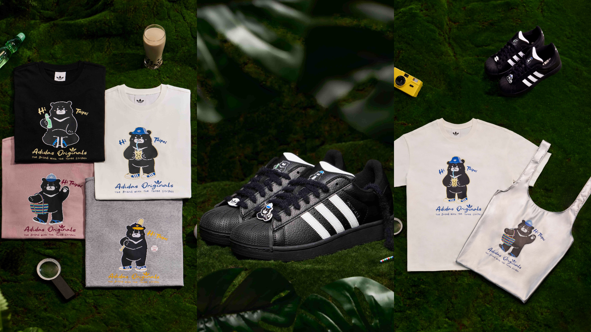 adidas Originals三葉草貝兒熊-城市限定黑熊系列