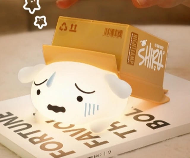 限量發售【遊戲家】 蠟筆小新 小夜燈 小新 小白 小夜燈 蠟筆小新小夜燈 3D床頭燈 - 小白