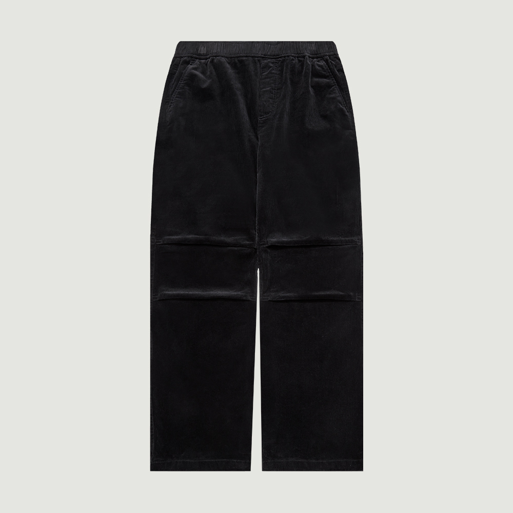 Hang Ten- 韓款燈芯絨可調節式寬褲-男(碳黑)