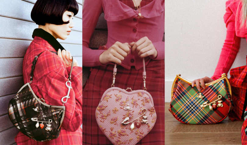 Charm Frame 小錢包／27,500元，心形 Belle Frame 手提包／19,600元（圖／品牌提供）