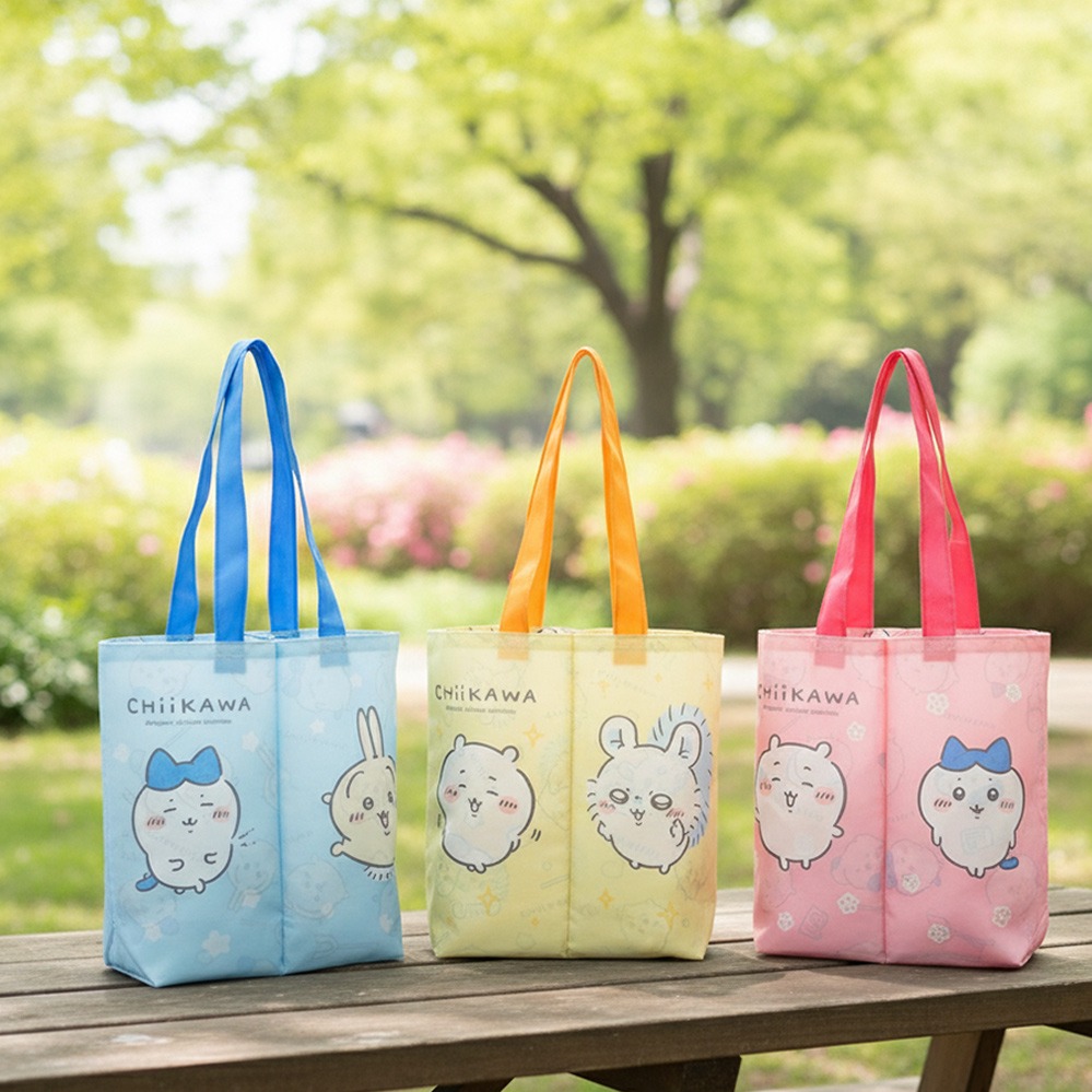 雙向奔赴的好友情【Kiiwi O!】Chiikawa 吉伊卡哇．翻轉兩用雙杯袋 (共3色可選) 手搖飲 水壺 提袋 雙杯袋 可放吸管 輕巧好攜帶 可愛療癒 女生禮物