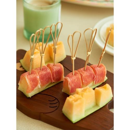 肆月網紅創意蝴蝶水果竹簽三明治漢堡果插雞尾酒裝飾一次性水果叉