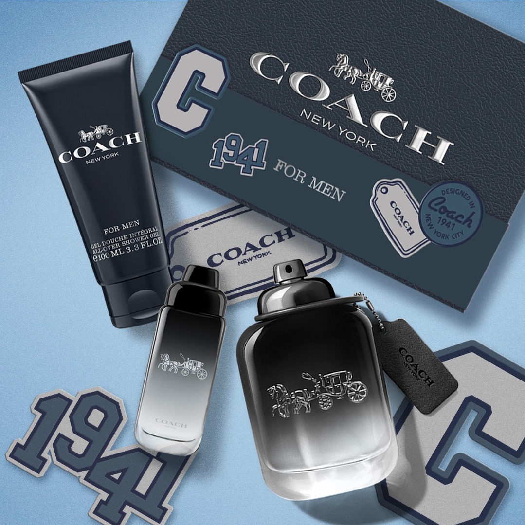 新品【COACH】時尚經典男性淡香水禮盒(淡香水100ml+15ml+沐浴精100ml.附紙袋)
