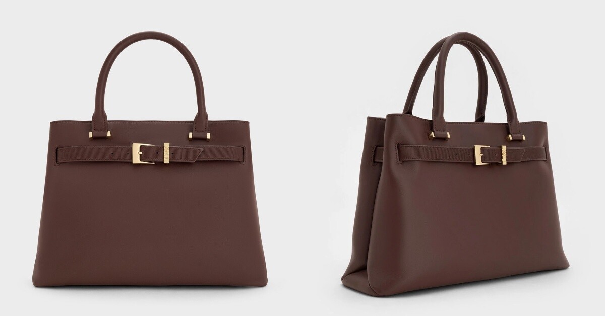 CHARLES &amp;amp; KEITH店員推爆熱賣包：真皮釦帶托特包