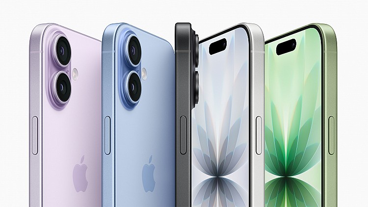 iPhone 17薰衣草紫色、霧藍色、鼠尾草綠色、白色、黑色。