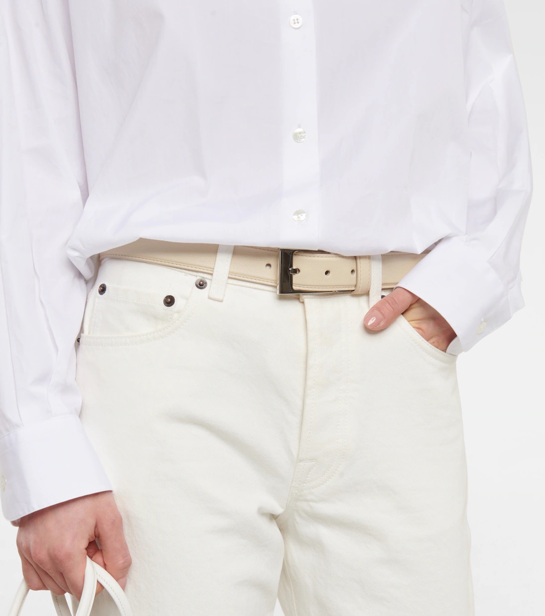 THE ROW Jewel leather belt