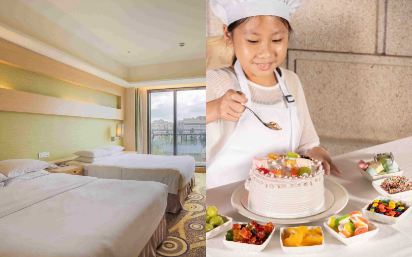 義大皇家酒店除了有好評如潮的復古遊戲區、戶外泡泡趴，還有小小廚神手作DIY體驗，讓你親自創作獨一無二的作品。（圖／義大皇家酒店提供）