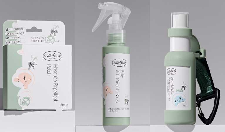 貝恩 嬰兒防蚊噴液 80ml／250元、嬰兒防蚊貼片 20片裝／250元、PMD防蚊噴液 80ml／480元（圖／品牌提供）