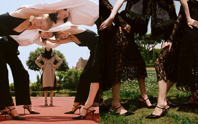 FENDI Very Colibrì把「平衡感」穿上腳！V型鞋面拉長腿、細跟更輕盈，竟然還能穿著做體操？