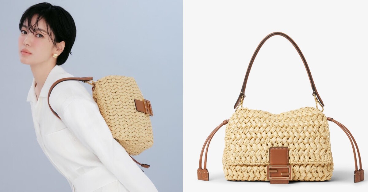 2026草編包推薦：FENDI Mamma Baguette中型款式，NT$140,000（宋慧喬同款）