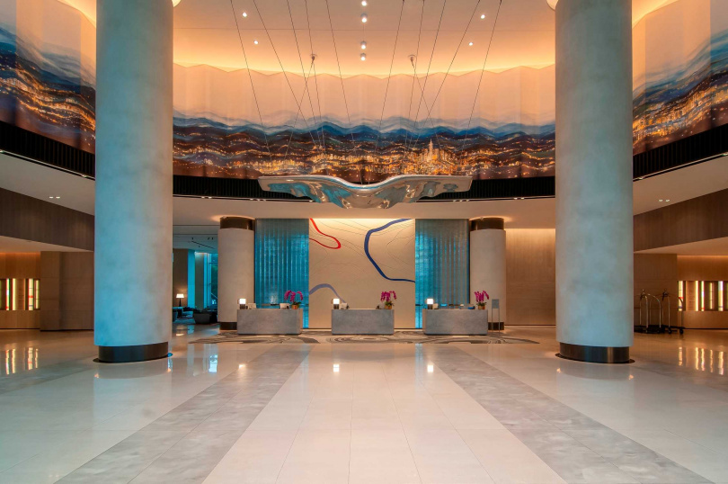 酒店大廳空間。（圖／桃園國際機場凱悅酒店提供）