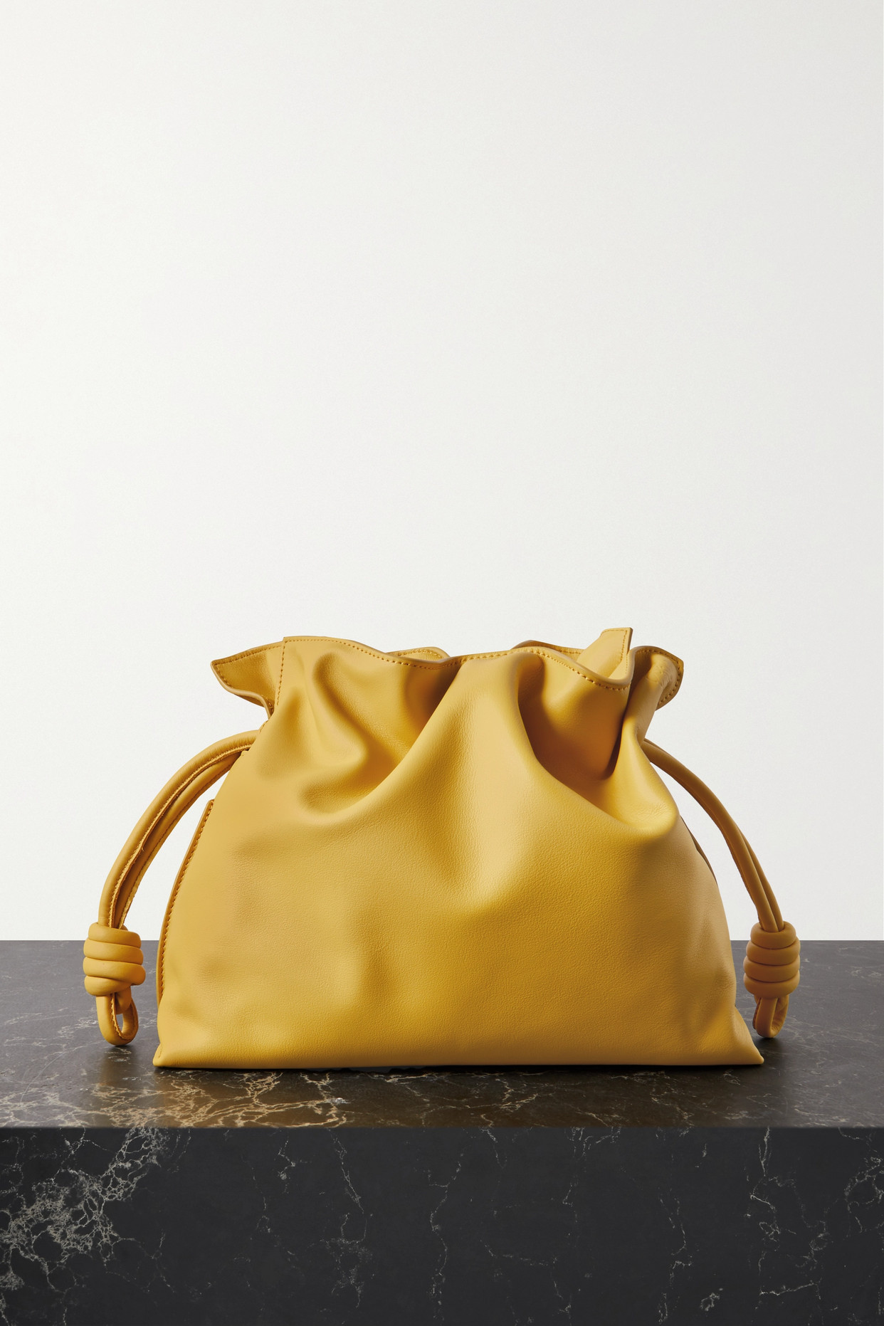 Loewe - Flamenco Mini Leather Clutch - Bright yellow - one size