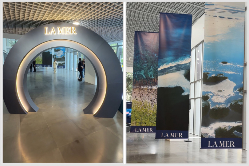 海洋拉娜舉辦沈浸式展覽，攜手「看見・齊柏林基金會」，展出攝影師齊柏林拍攝的台灣海岸影像與影片