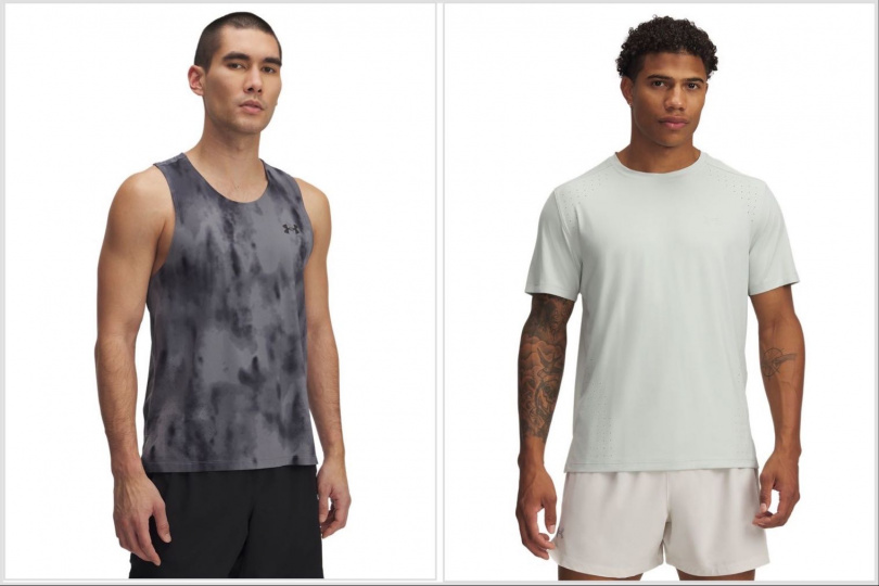 圖說：UNDER ARMOUR  LAUNCH ELITE男裝涼感背心／1880元，短袖Ｔ恤／1,980元（圖／品牌提供）