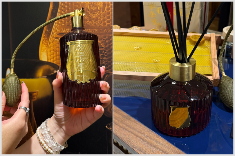 TRUDON CIRE蜂蠟香氛噴霧375ml / 8,980元、TRUDON CIRE蜂蠟精油擴香350ml / 8,680元、補充瓶300ml / 4,080元。（圖/tungting攝）