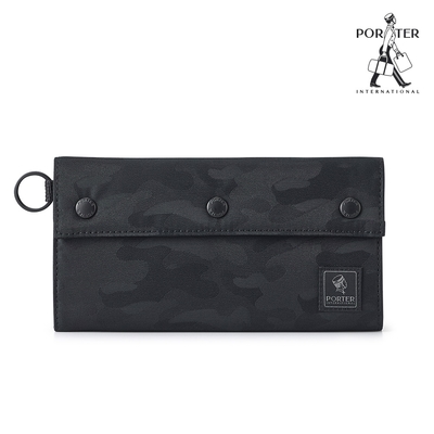 PORTER INTERNATIONAL - 翻玩迷彩PUZZ長夾 - 黑