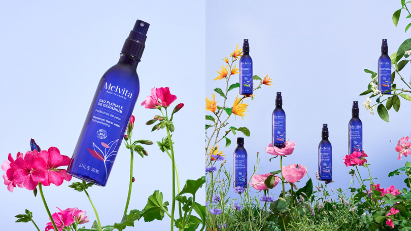 Melvita蜜葳特天竺葵花粹入門加贈組，天竺葵花粹200ml＋加贈經典玫瑰花粹50ml / 999元。（圖／品牌提供）