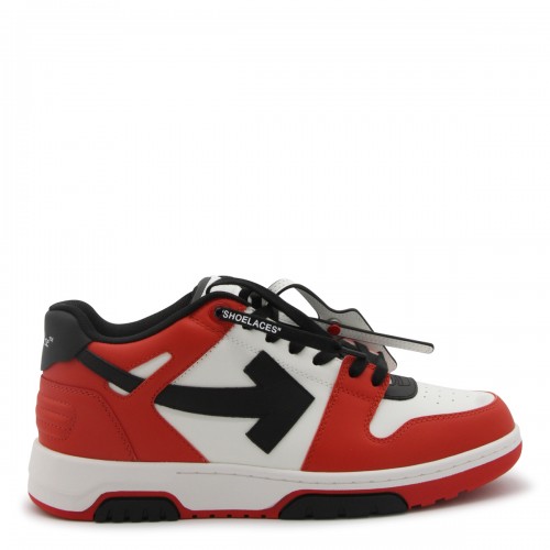 Off-white - Red, Black And White Leather Out Of Office Sneakers 39