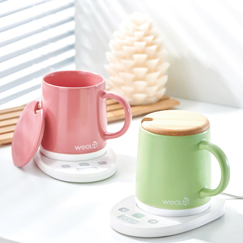 【WOOLY】*台灣製*智慧溫控馬克杯(附陶瓷杯蓋) 380ml