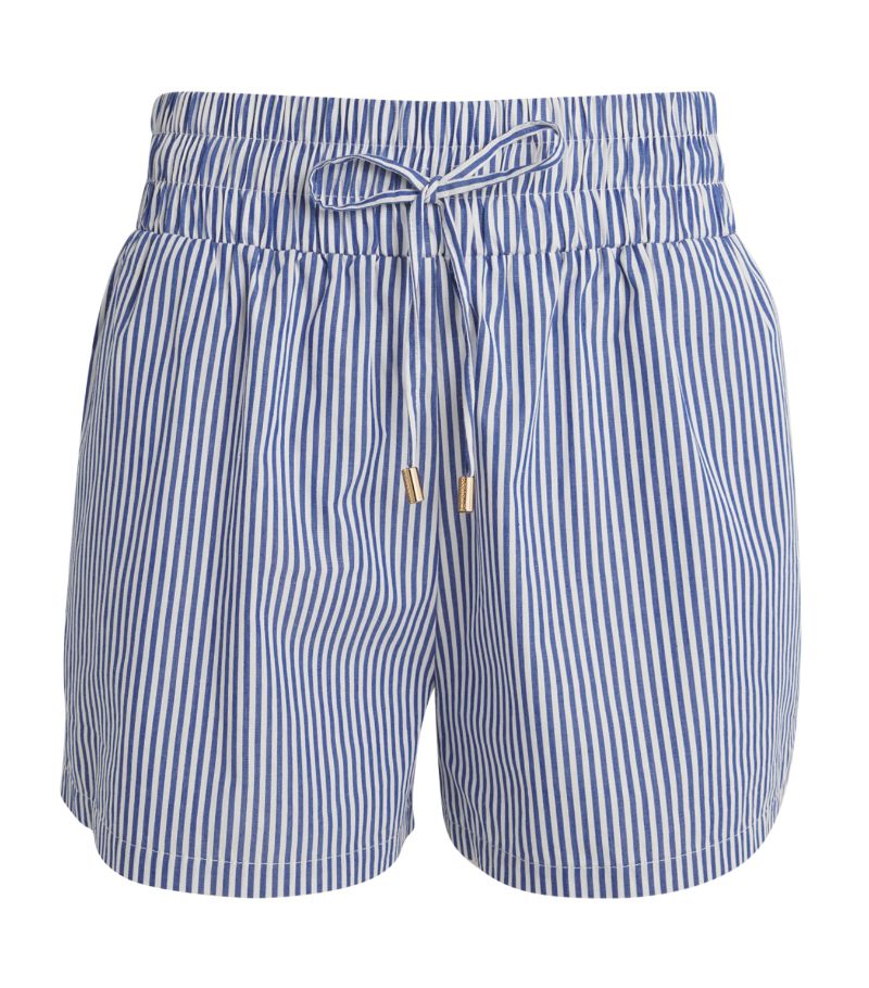 Melissa Odabash Striped High-Rise Shorts