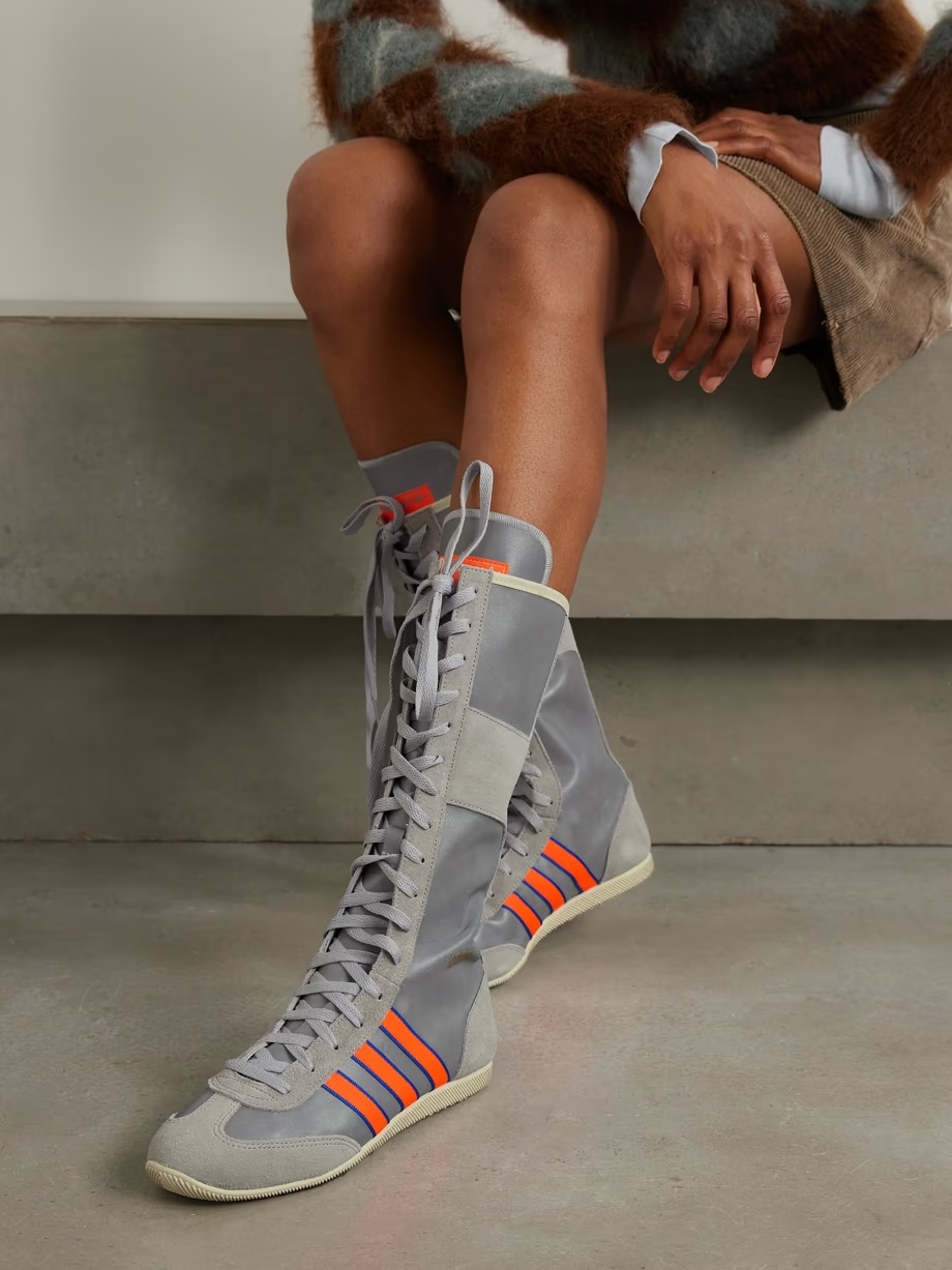 ADIDAS ORIGINALS Japan VH webbing and suede-trimmed reflective nylon sneakers