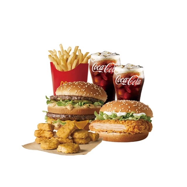 【麥當勞‧12星意】雙魚座：熱情奔放小太陽(大麥克+勁辣鷄腿堡+麥克鷄塊10塊+薯條(中)+可樂(小)x2好禮即享券)