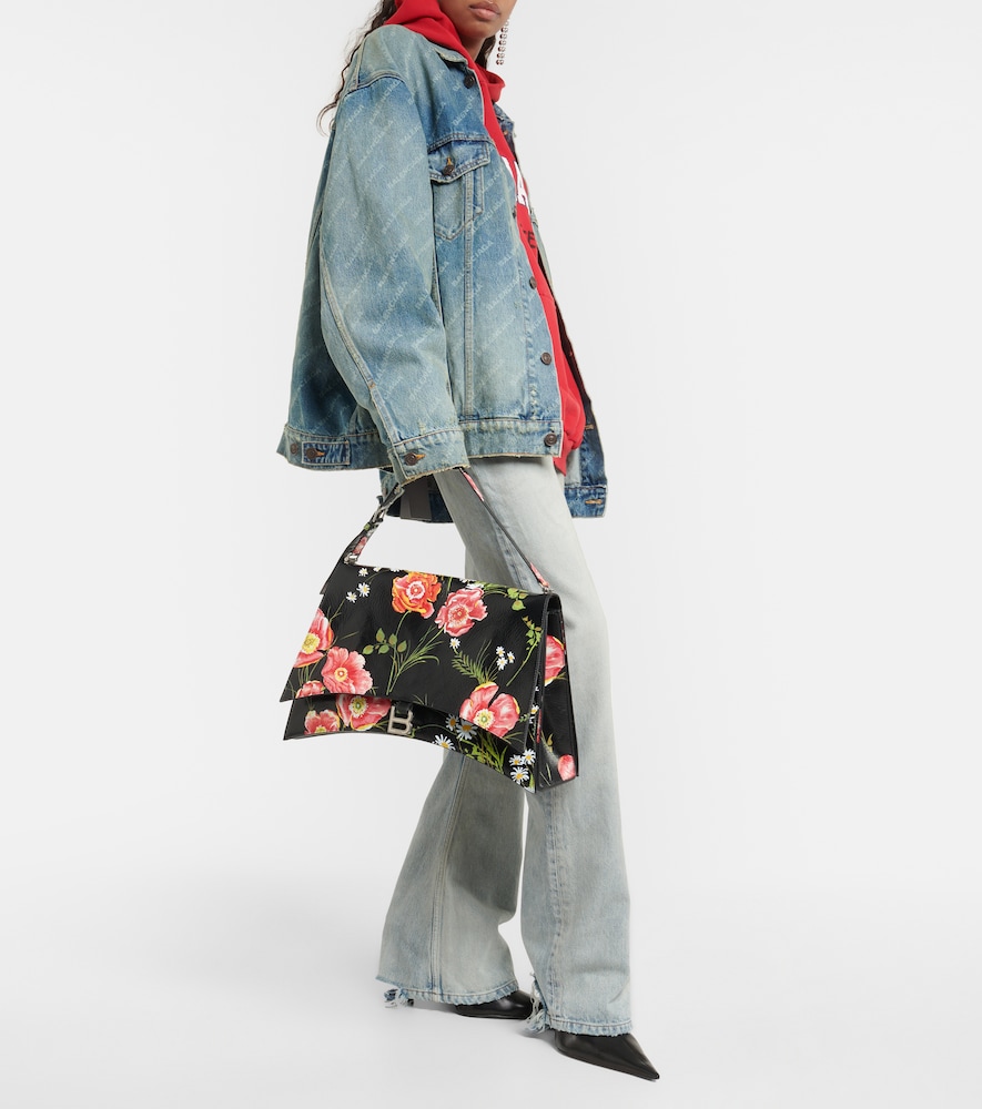 Balenciaga Crush Large floral shoulder bag