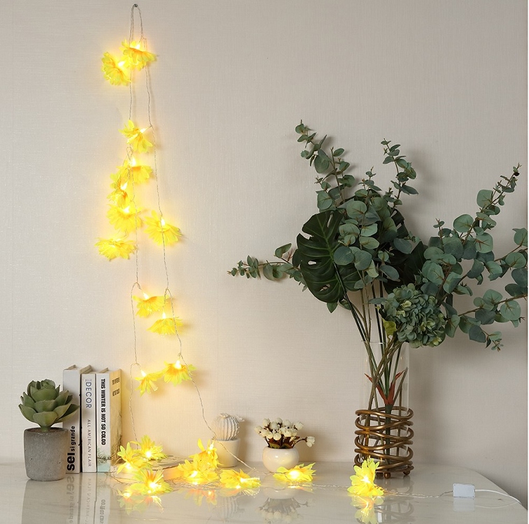 USB星星燈串，放在書桌營造柔和氛圍