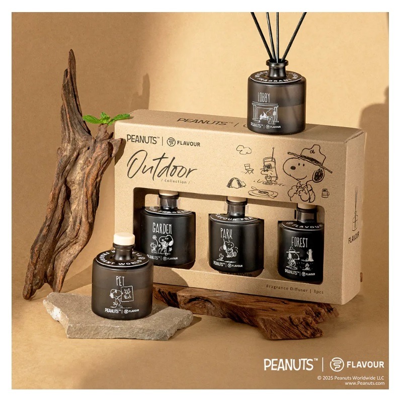 【FLAVOUR】SNOOPY 聯名香氛擴香禮盒-三入組(ORIGINAL/OUTDOOR)