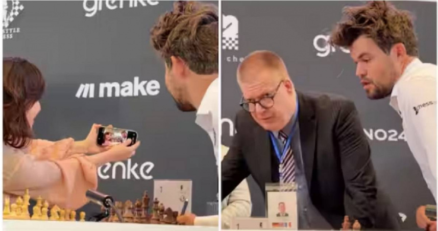 西洋棋王答應18歲女選手燦笑合影　轉頭竟檢舉違規用手機！裁判這樣做