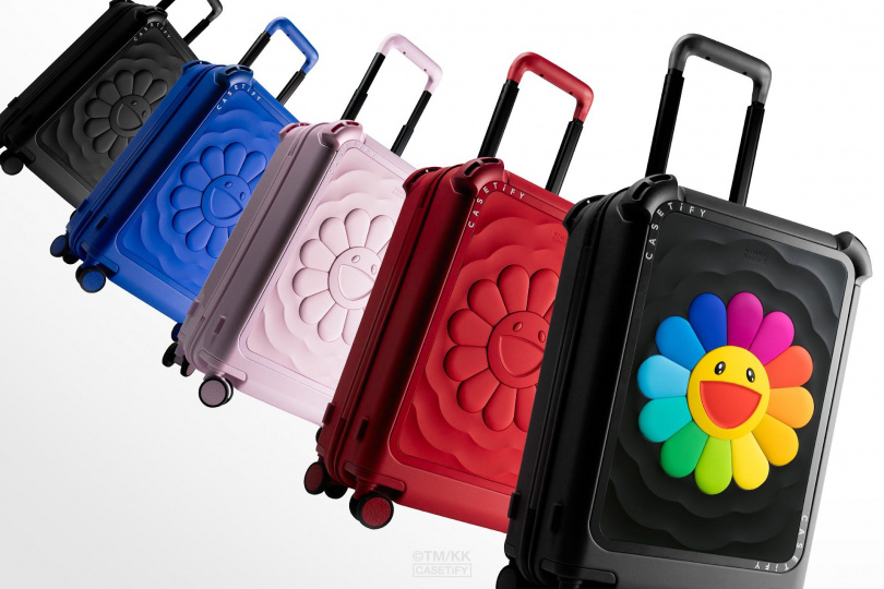 CASETiFY × 村上隆 FLOWERS BOUNCE 波紋登機箱 21吋／26,010元（圖／品牌提供）